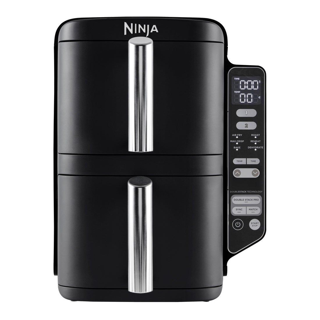 Ninja Double Stack Airfryer XXL – 7,6 Liter – doppelt gestapelte Schubladen – 6 Programme – inklusive 2 Grillroste – SL300EU